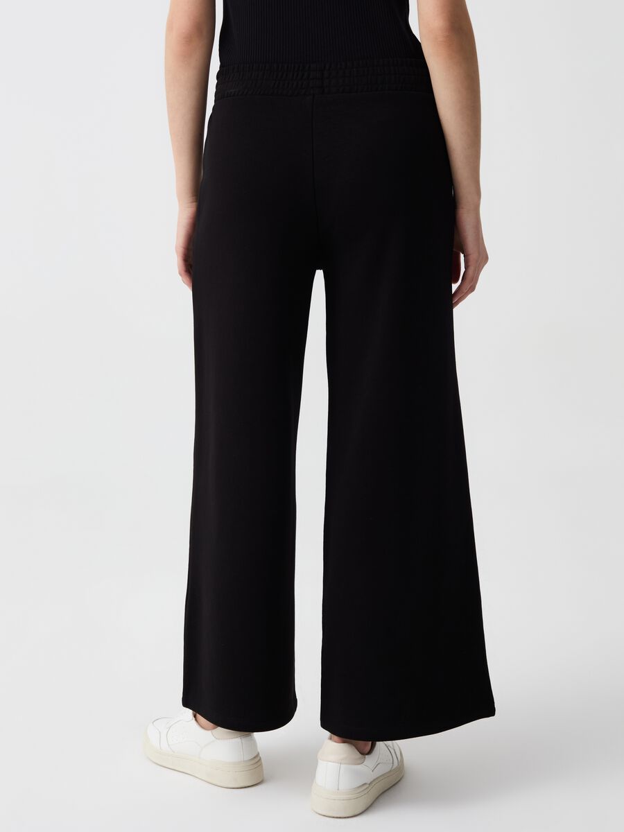 Joggers Essential wide leg in felpa_2