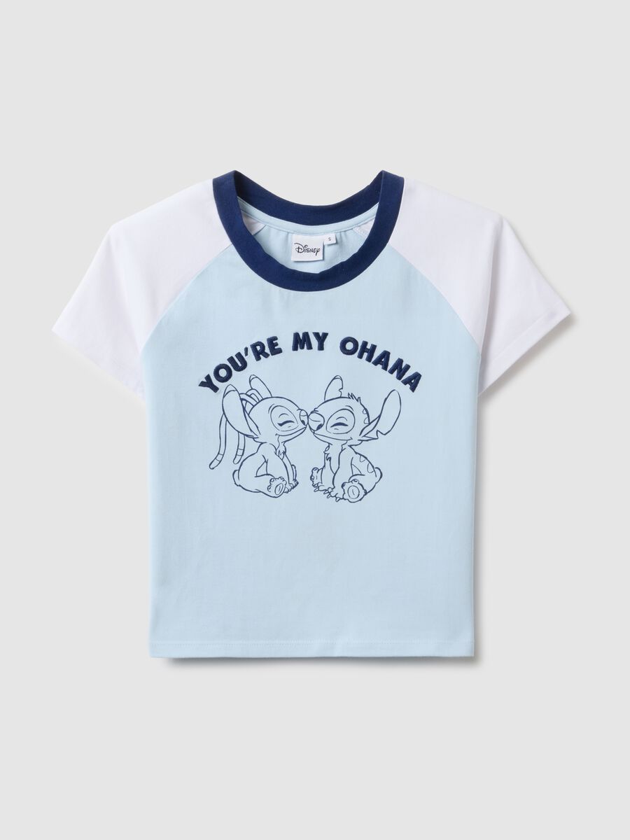 Multicoloured regular fit cotton blend t-shirt with Lilo & Stitch print_4