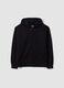 Black organic cotton zip-up hoodie_0