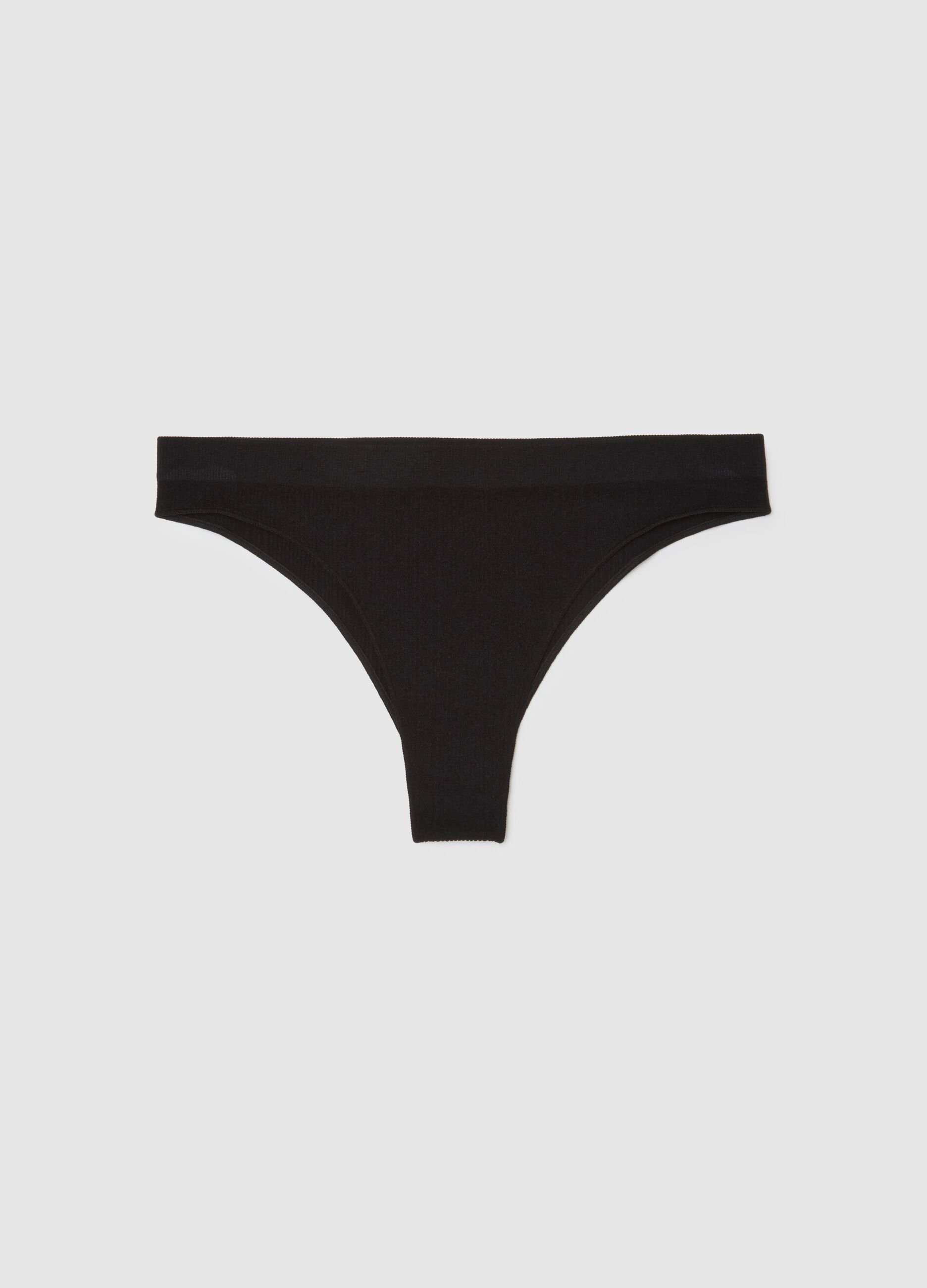 Black stretch microfiber briefs