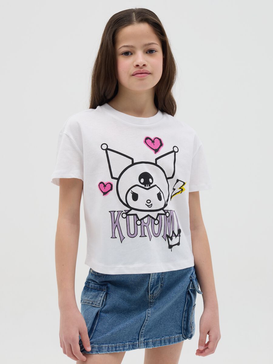 Cotton T-shirt with Kuromi print_0