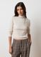 Beige Long Sleeve Lyocell Top_0