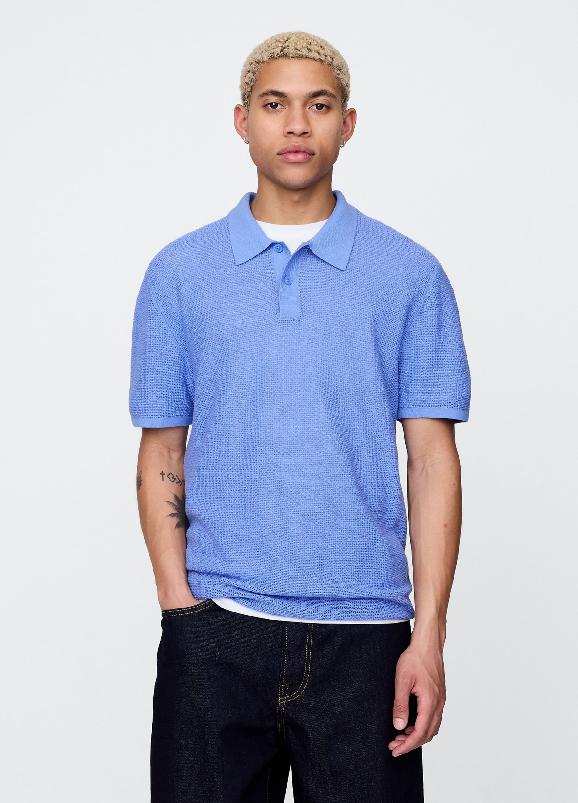 OVS Light Blue Short Sleeve Polo