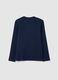 Boys' blue pure cotton regular fit T-shirt_4