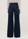 Blue Stretch Cotton Wide Leg Jeans_2