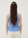 Light blue pure cotton ribbed regular-fit tank top_3