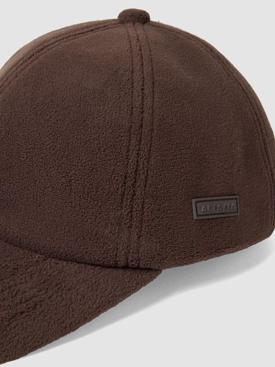 Cappellino marrone in tessuto elasticizzato ALTAVIA STUDIO_1