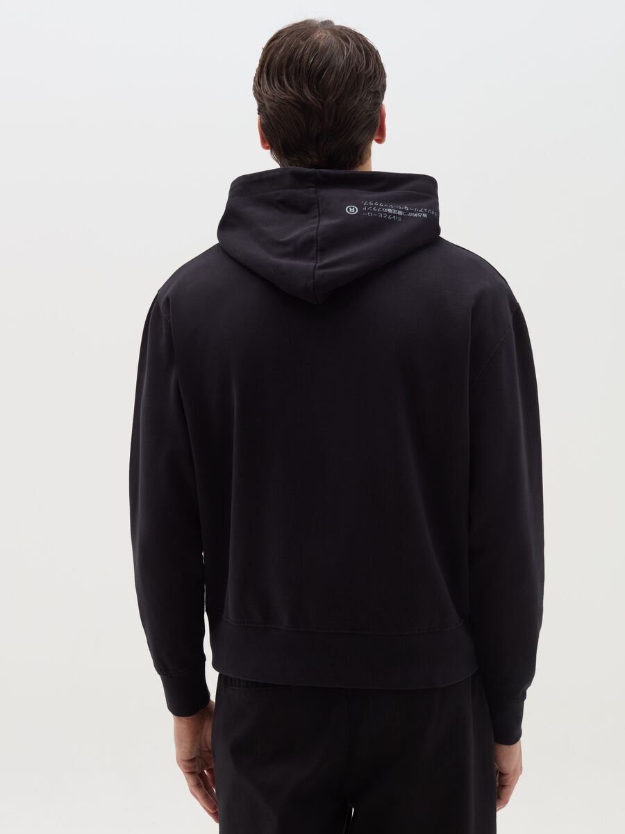 Full-zip sweatshirt with hood and print_3