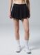 Black ALTAVIA COURT pleated sports shorts in stretch fabric with removable inner short_1