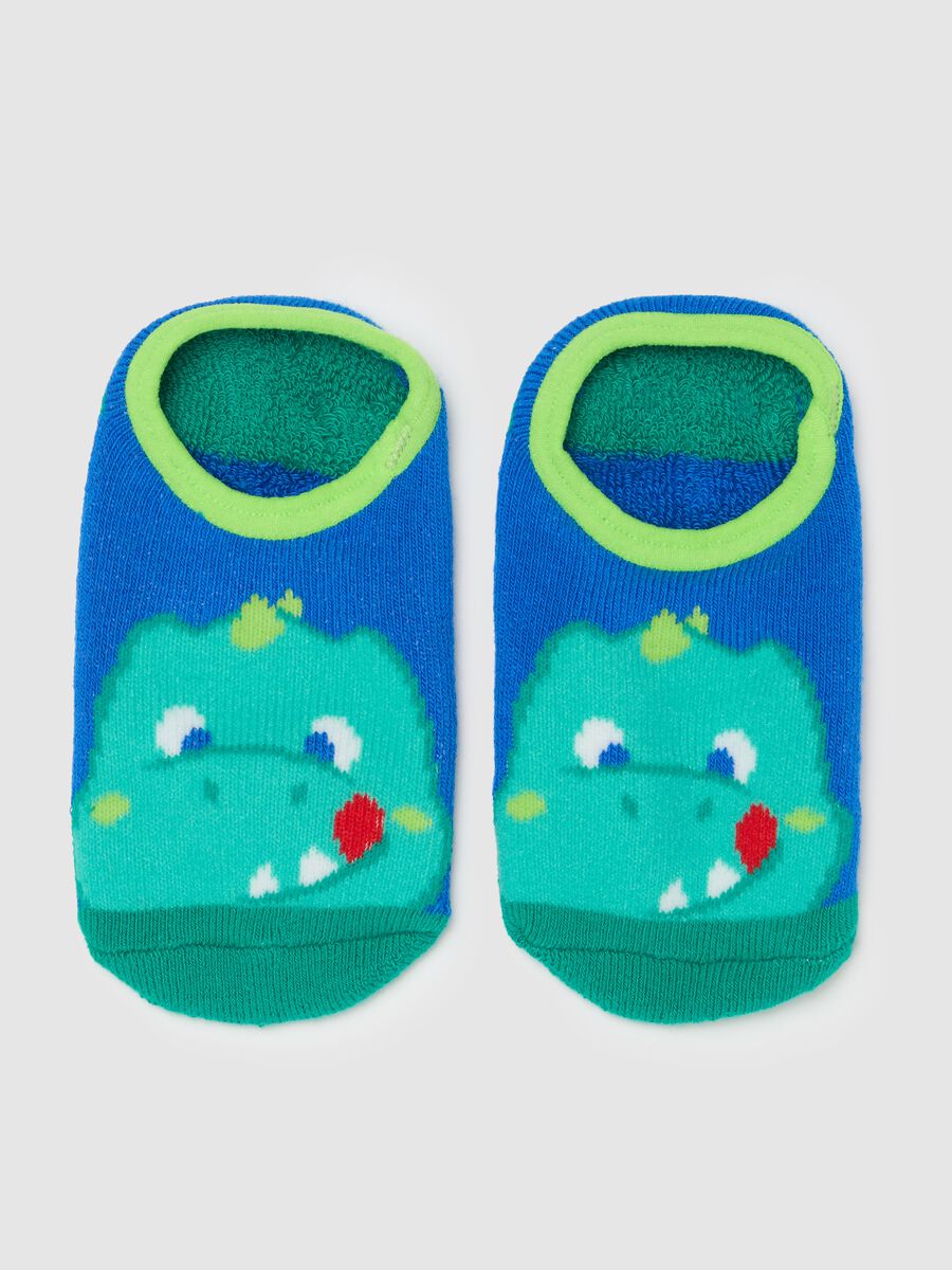 Slipper socks with dinosaur design_0