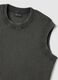 Gilet in puro cotone grigio a coste oversize fit_5