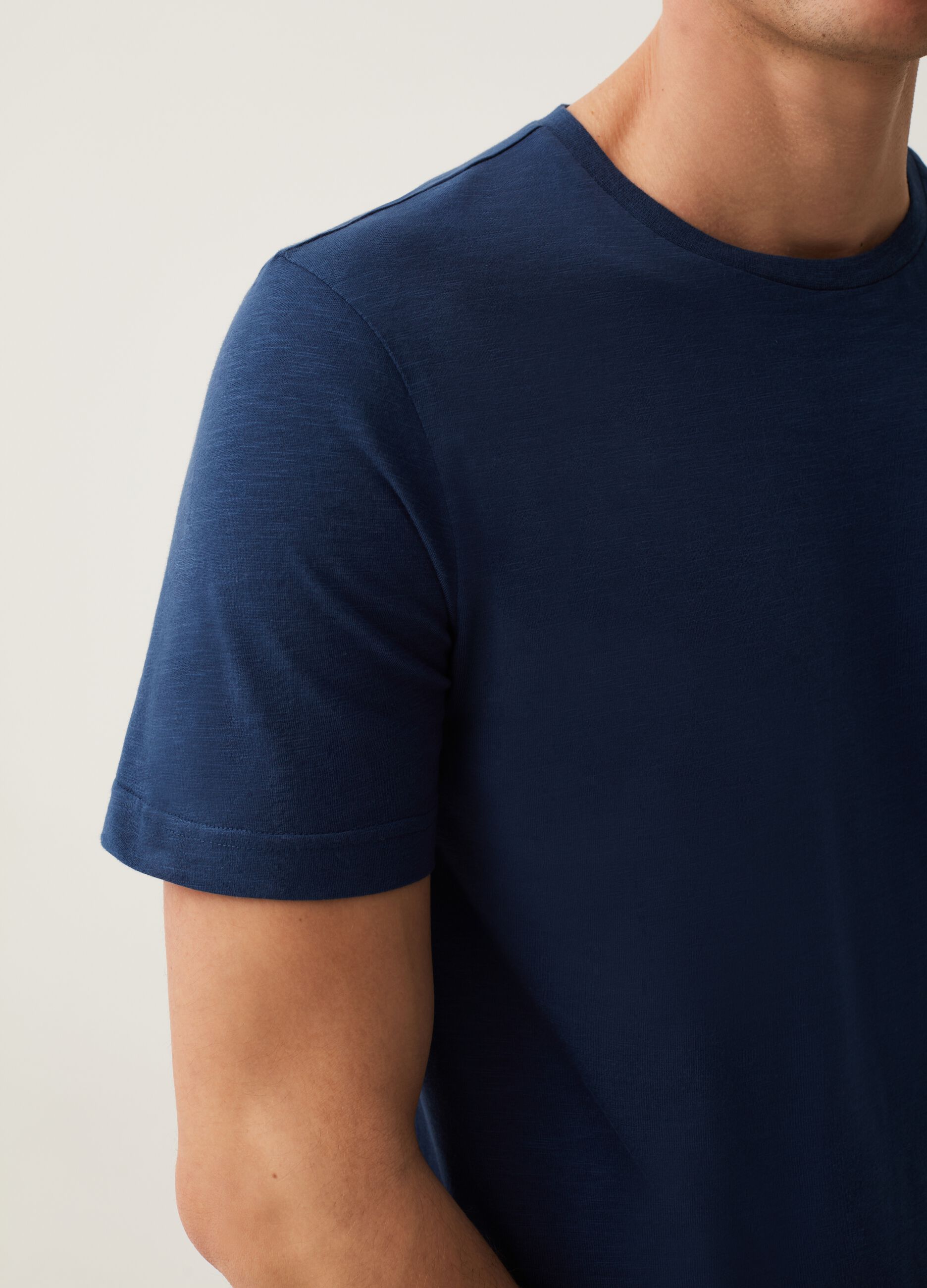 T-shirt intima in cotone slub_3