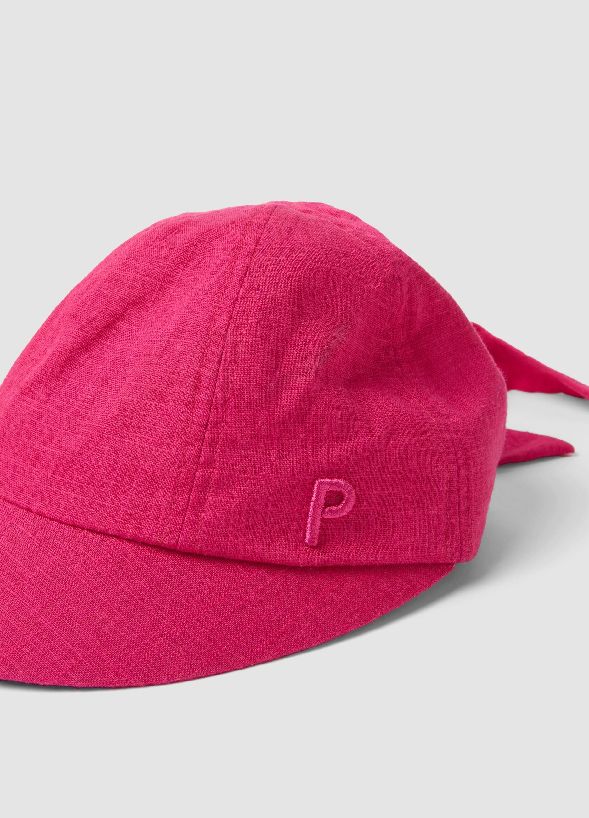 Pink pure cotton cap with peak