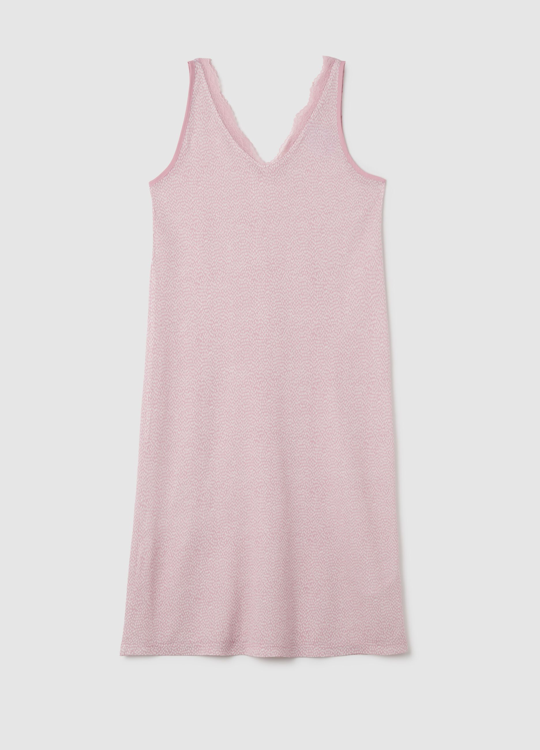 Camicia da notte rosa in puro viscosa 