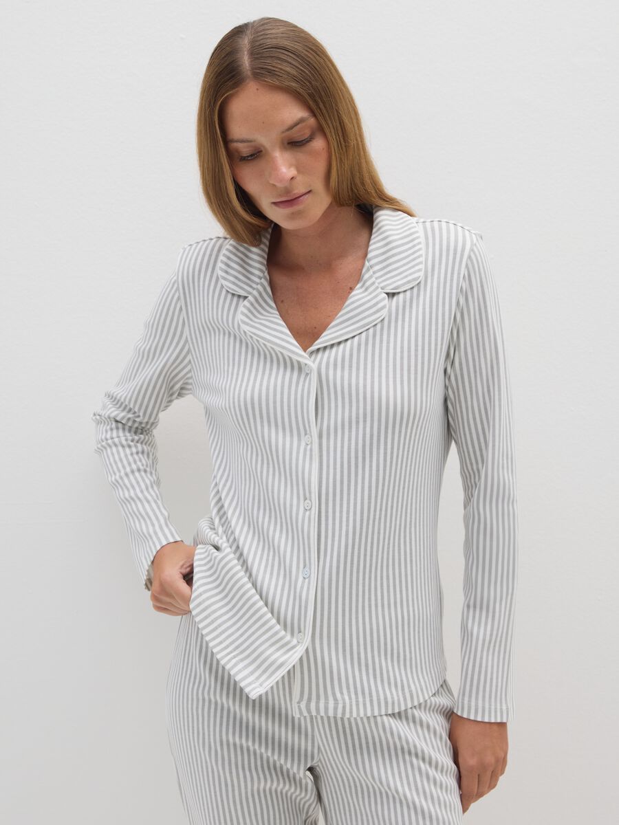 Multicoloured pure cotton pyjamas, regular fit_1