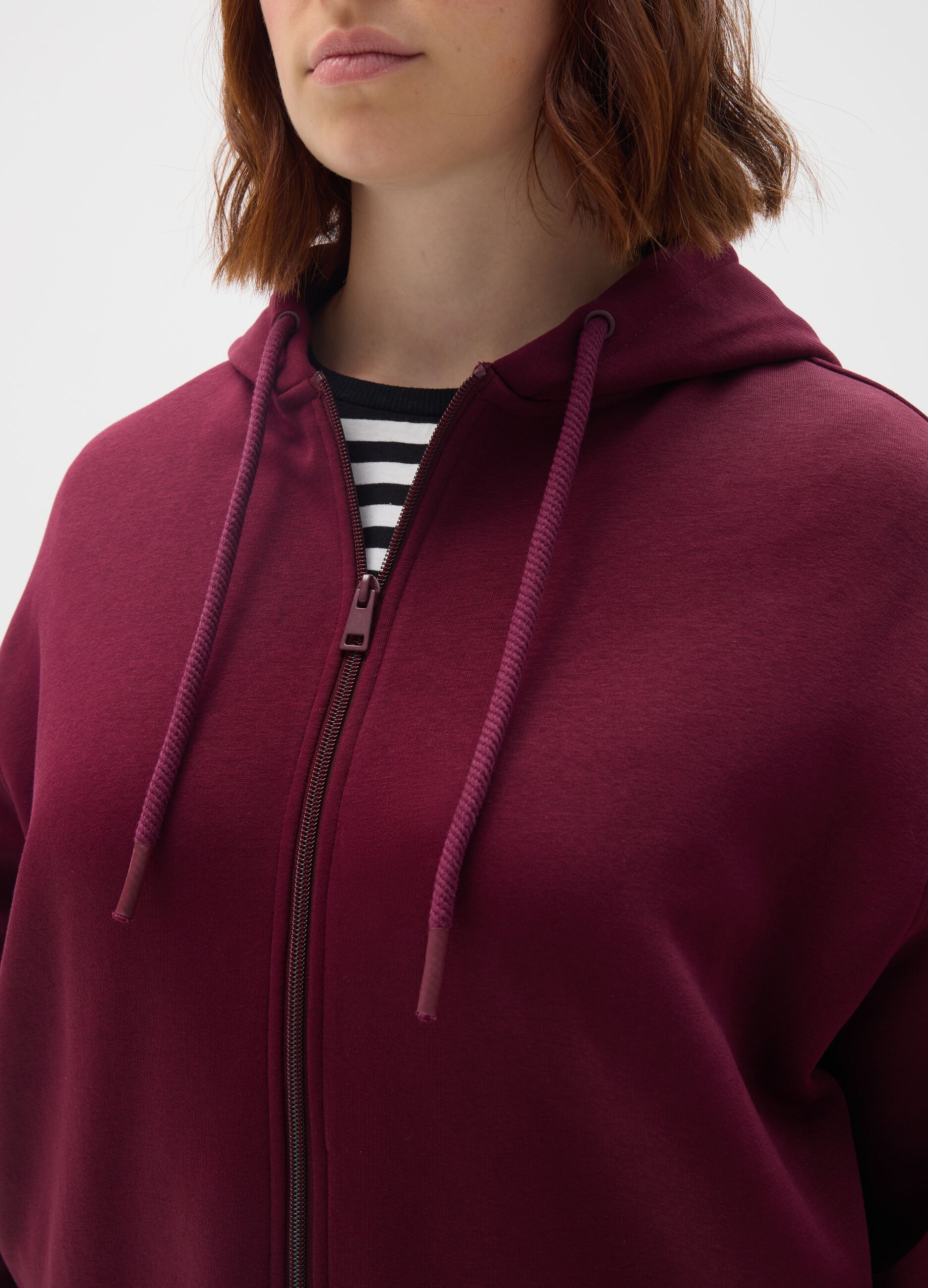 Purple Cotton Sweatshirt Regular Fit