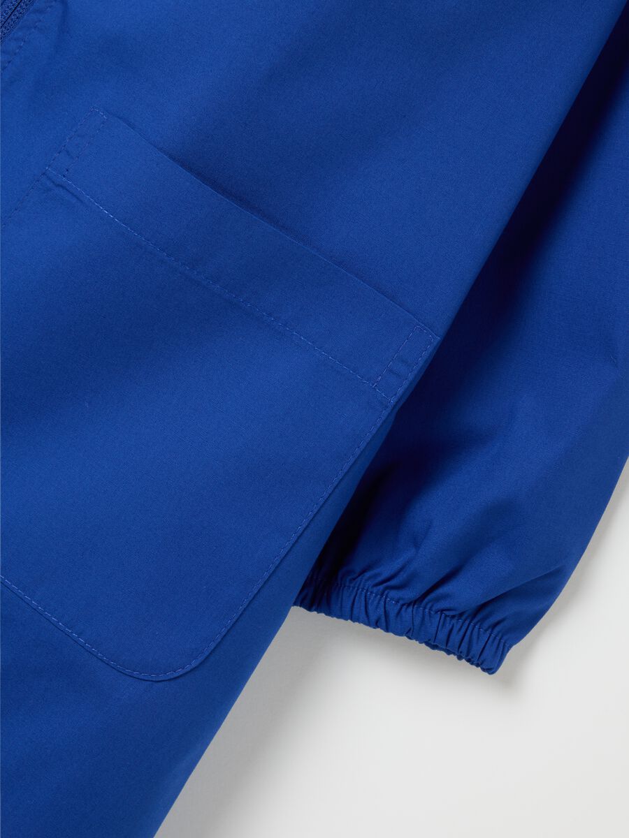 Girls' school blouse in blue multicolour cotton blend_3