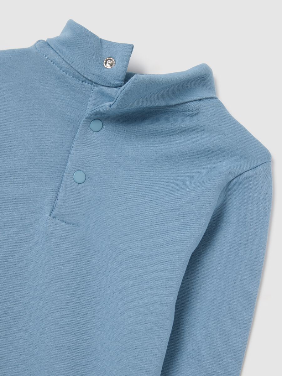 Maglietta azzurra a maniche lunghe da bimbo in puro cotone regular fit_3