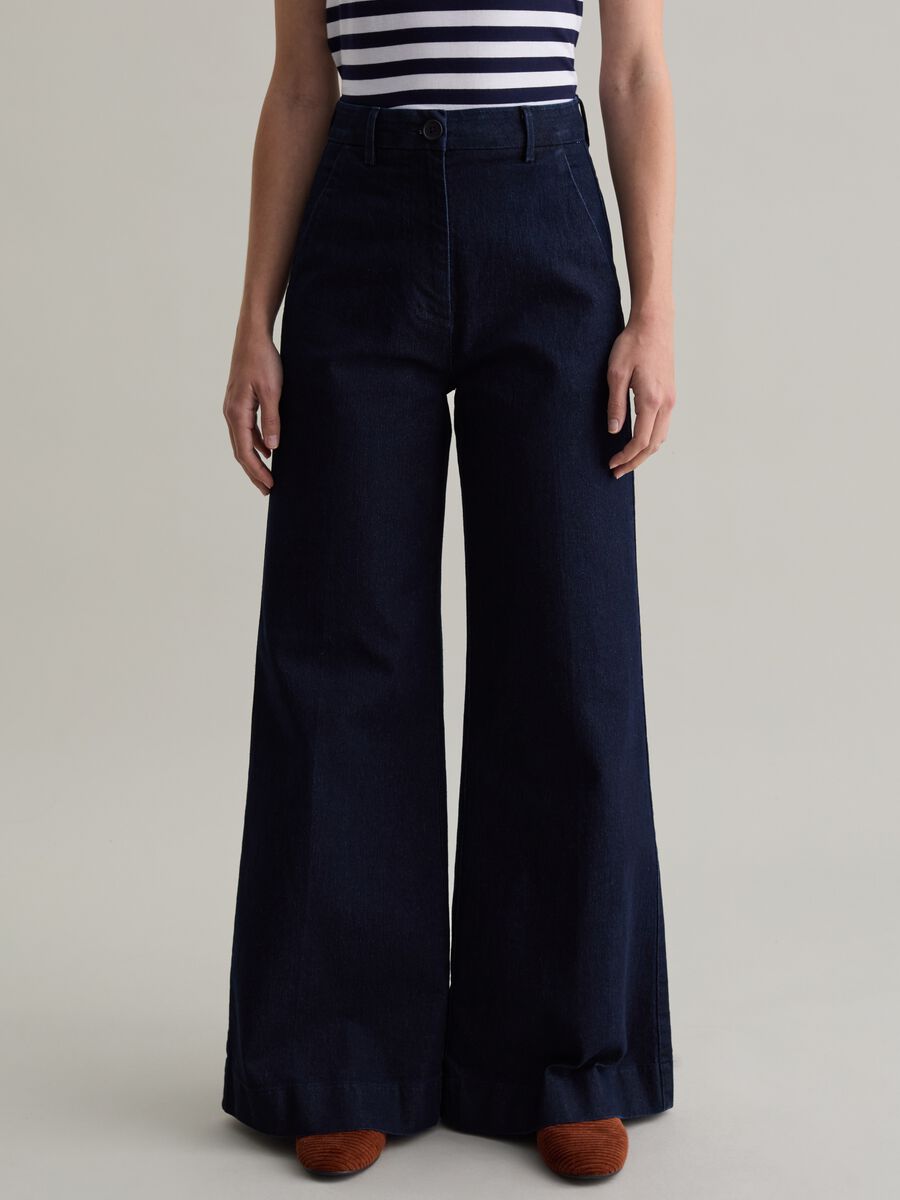 Jeans relaxed fit a vita alta_1