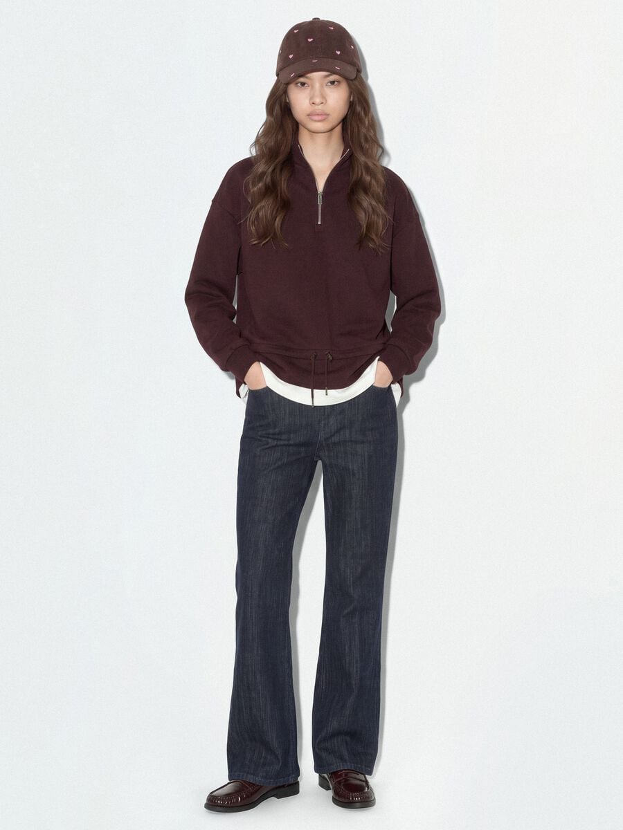Blue bootcut stretch-cotton denim jeans_0