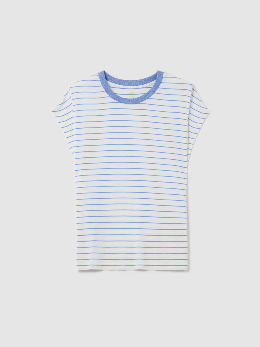 White and light blue striped T-shirt with short sleeves_4