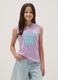 Purple V-neck tank top_0