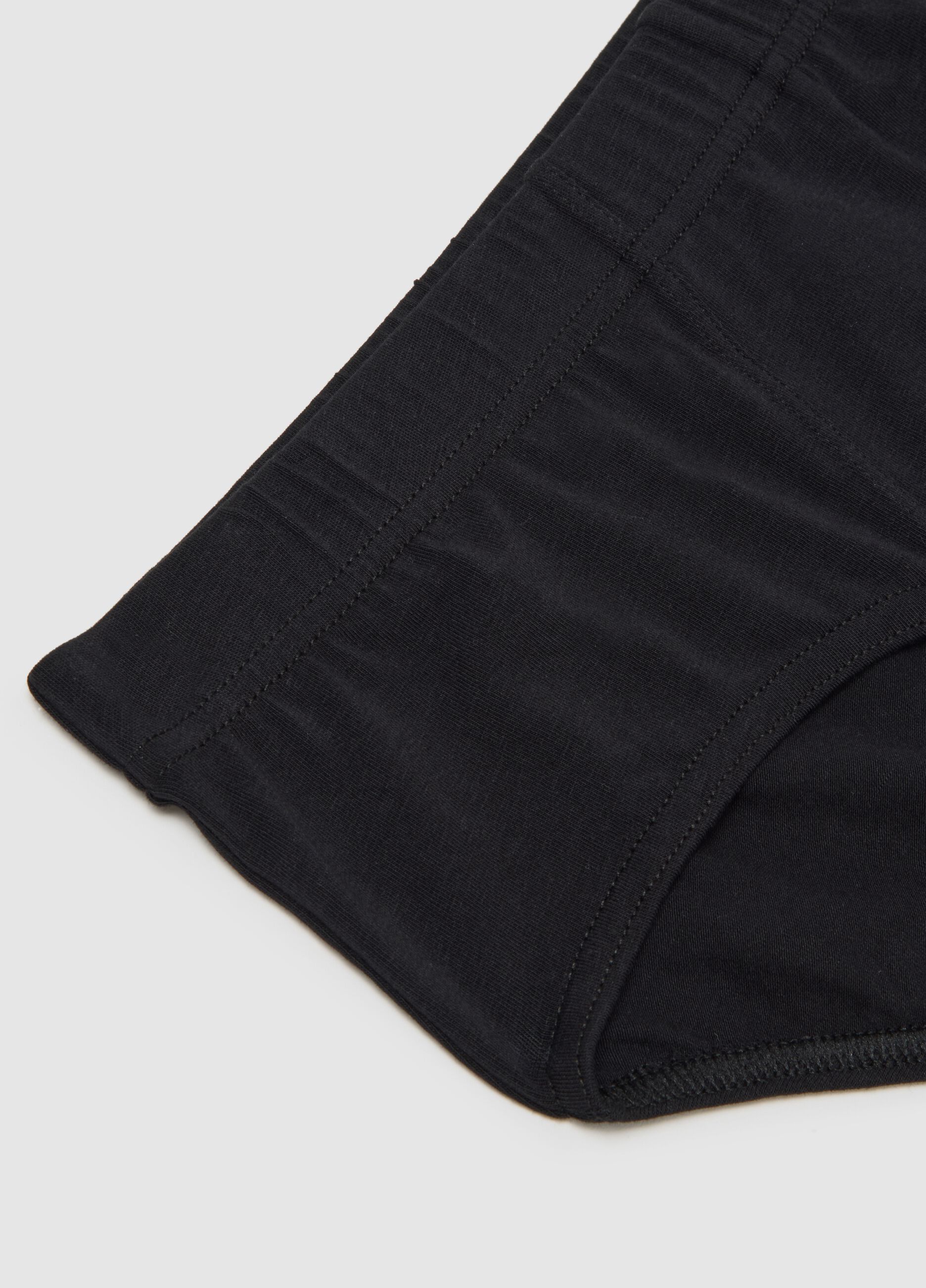 Black Cotton Regular Fit Briefs