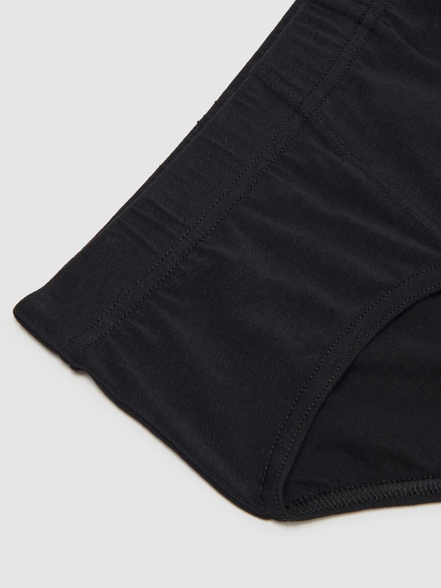 Black Cotton Regular Fit Briefs_5
