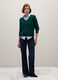 Maglione in puro cotone verde regular fit_0
