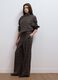 Shacket marrone in viscosa elasticizzata a quadri over fit_1