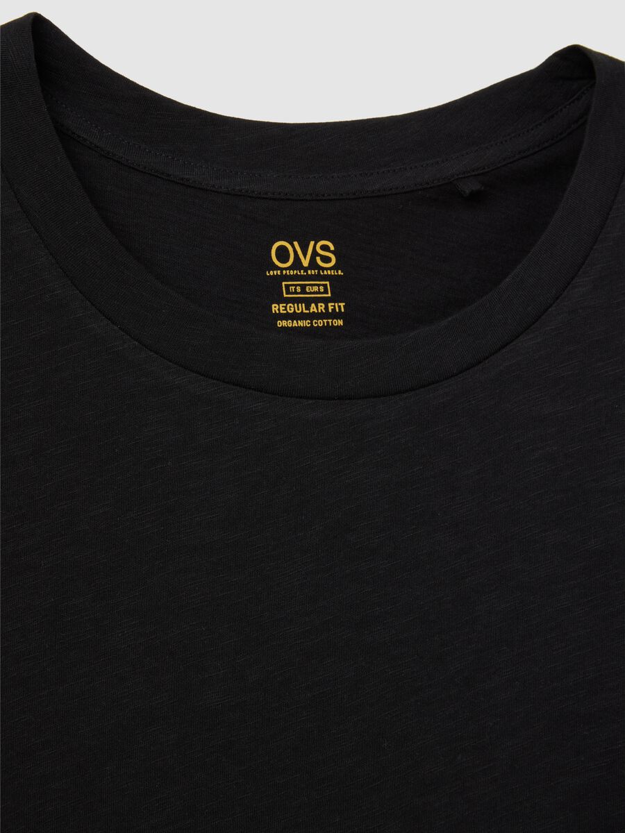Women's pure cotton black regular fit t-shirt_1