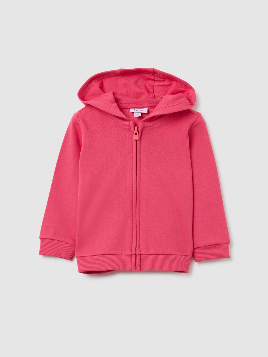 Felpa da neonata in puro cotone rosa regular fit_0