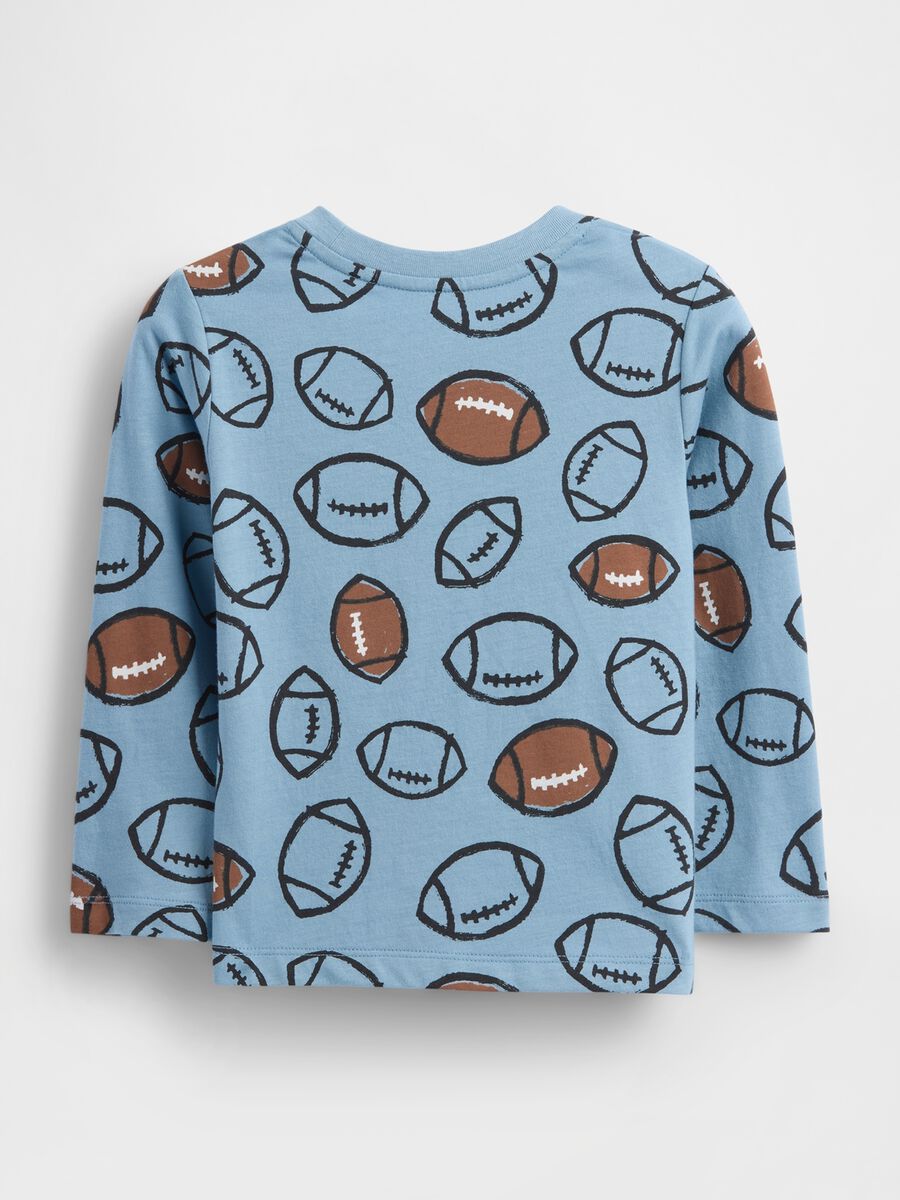 Maglietta azzurra a maniche lunghe in cotone_1