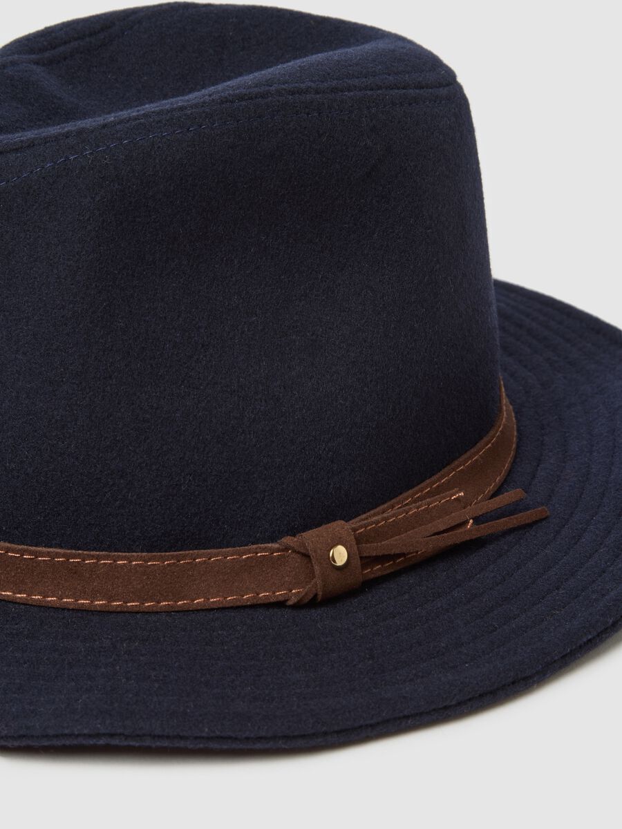 Cappello in pura lana blu_2