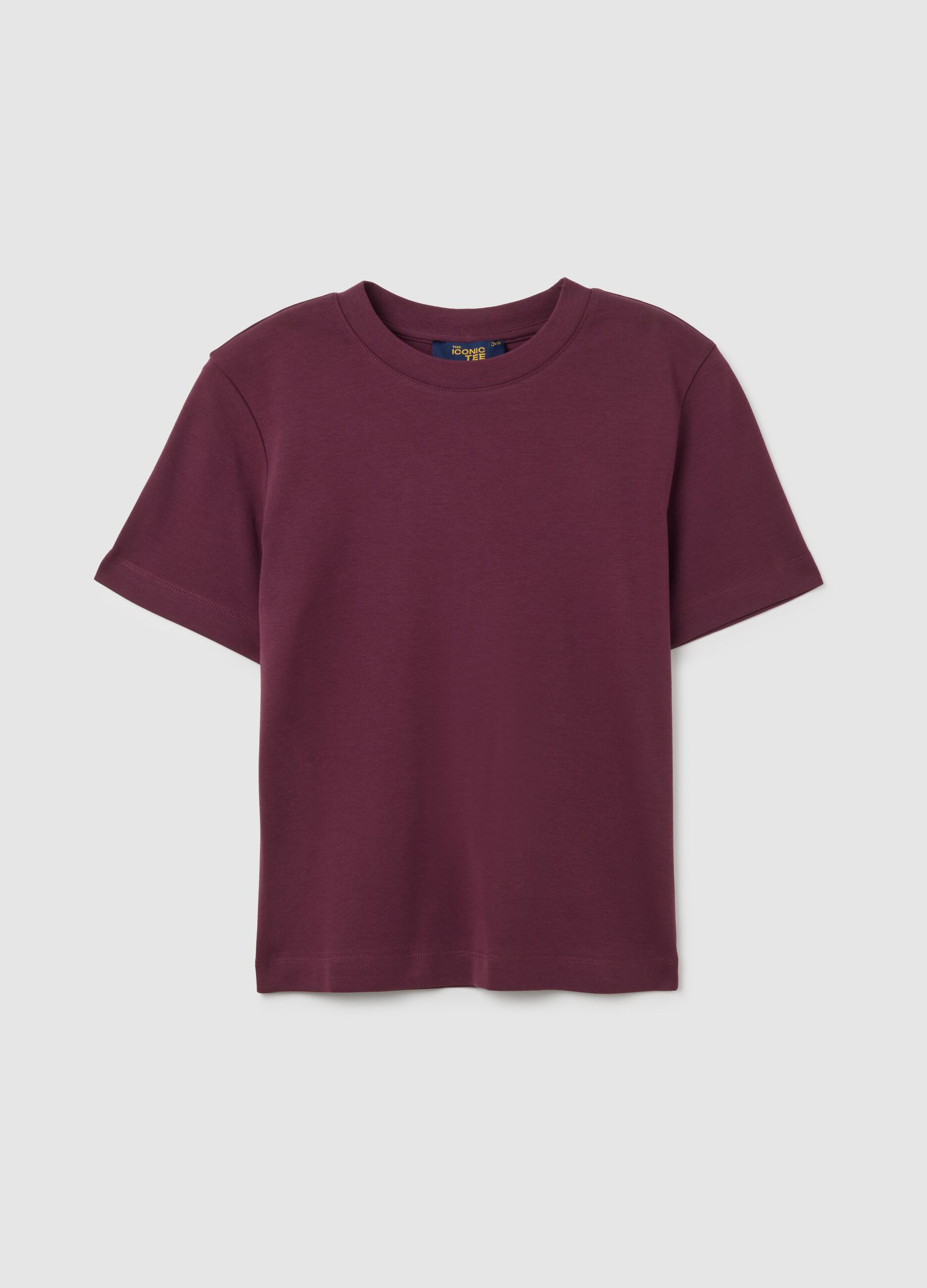 Purple pure cotton regular fit T-shirt