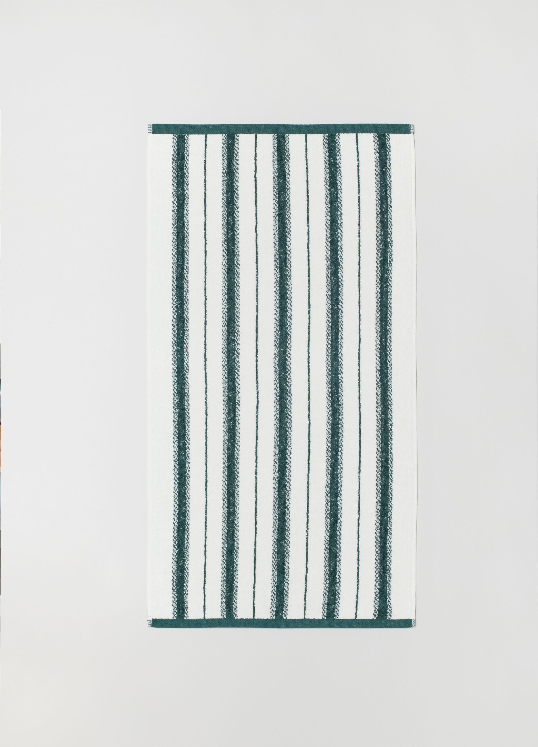 Asciugamano viso 50x90 stripes verde scuro_1