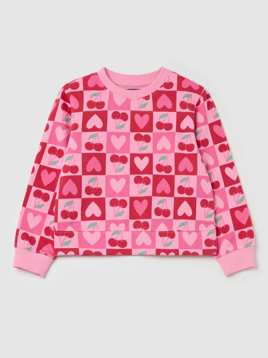 French terry sweatshirt with print_0