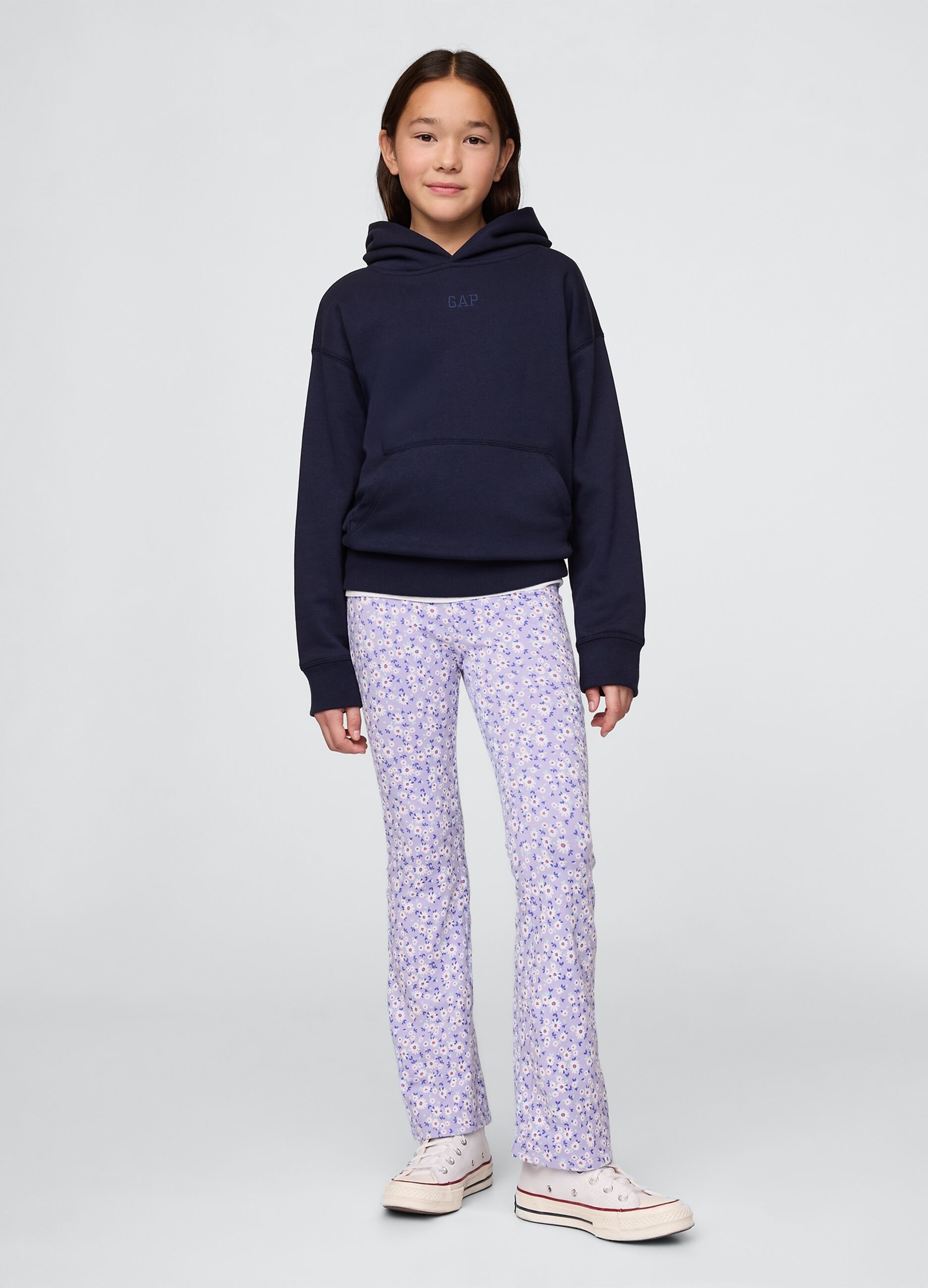 Purple Floral Bootcut Trousers