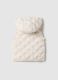 White padded regular fit gilet with hood for girl_1
