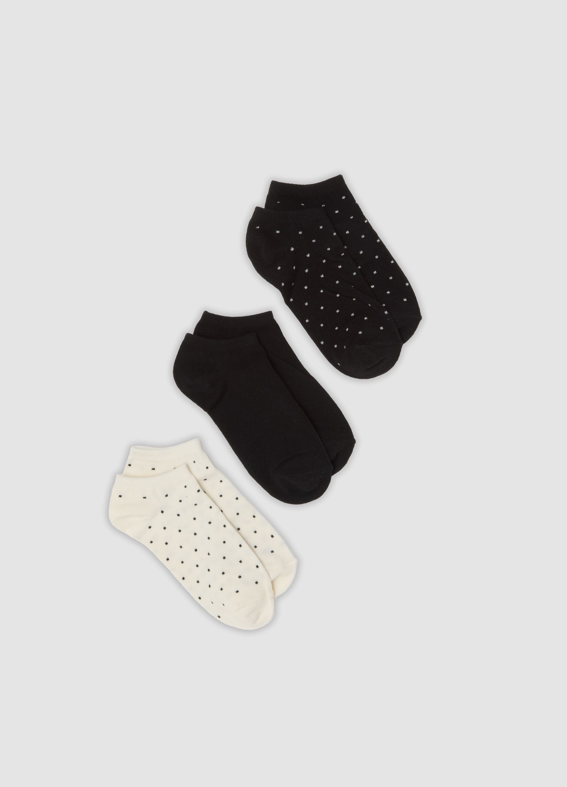 3-pack of multicolour short socks in organic cotton blend with pattern