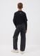 Jeans cargo neri in puro cotone skater fit_2