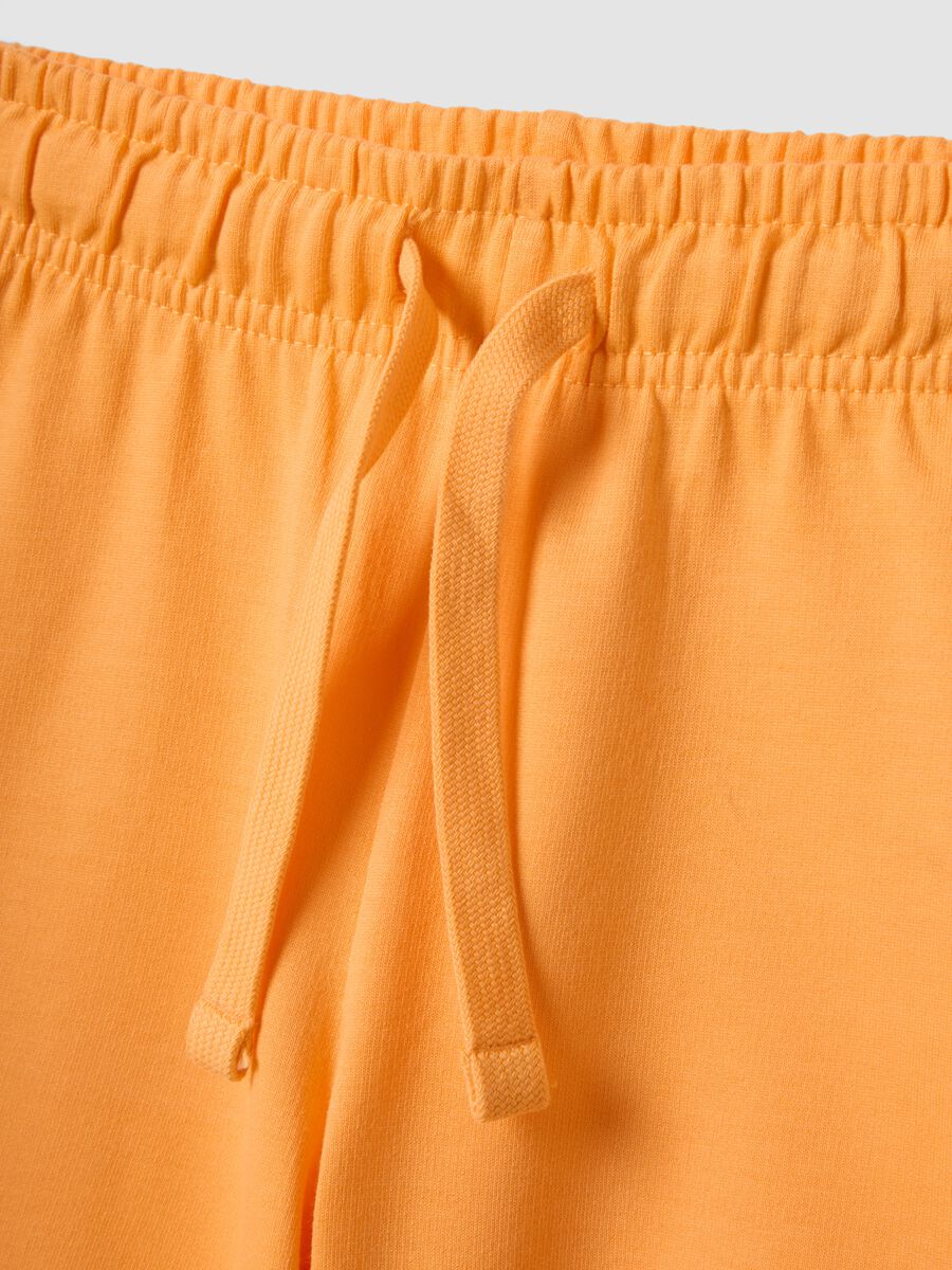 Shorts in puro cotone arancioni da bambino regular fit_2