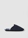 Blue men's slippers with checked lining_0