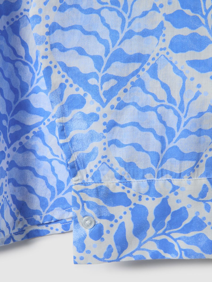 Multicolour pure cotton regular fit shirt with floral pattern_5