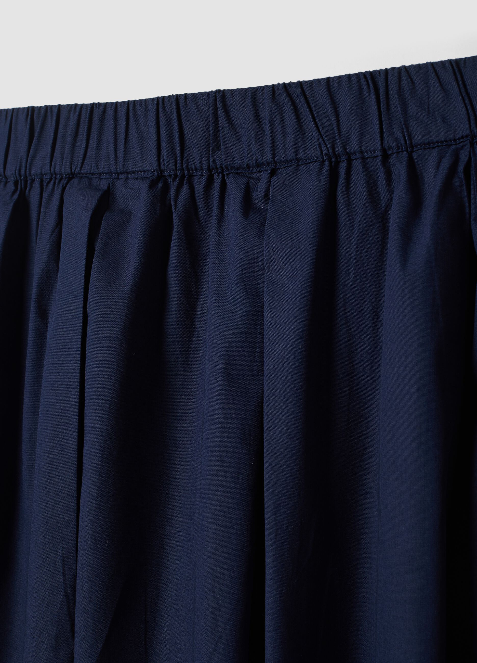 Blue pure cotton midi skirt