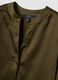 Camicia verde in tessuto elasticizzato con collo coreano_5