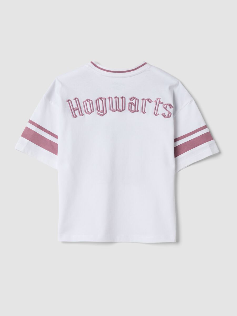 Pink and white pure cotton T-shirt with mesh texture_4