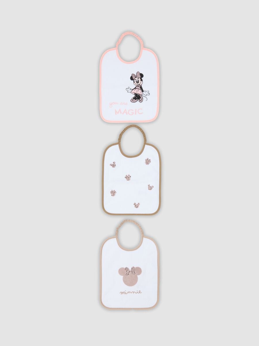 Tripack di bavaglini multicolor in misto cotone organico con stampa Minnie_0