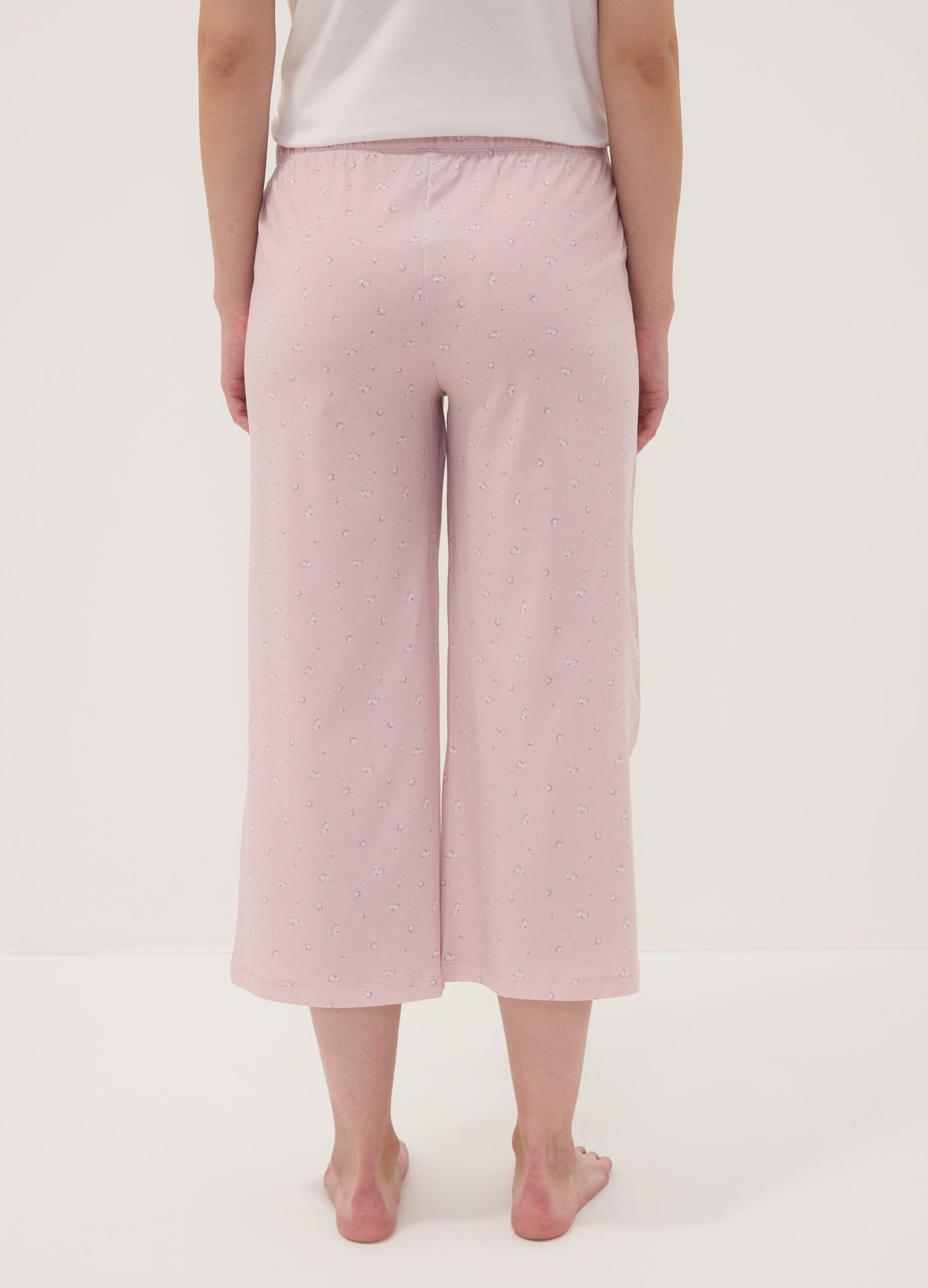 Pantaloni pigiama rosa in puro cotone organico