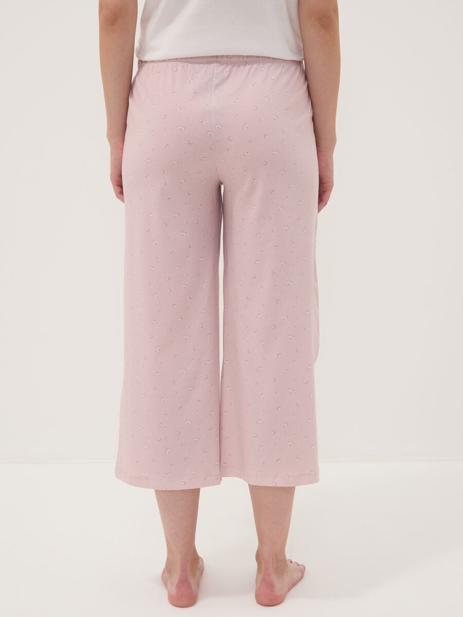 Pantaloni pigiama rosa in puro cotone organico_2